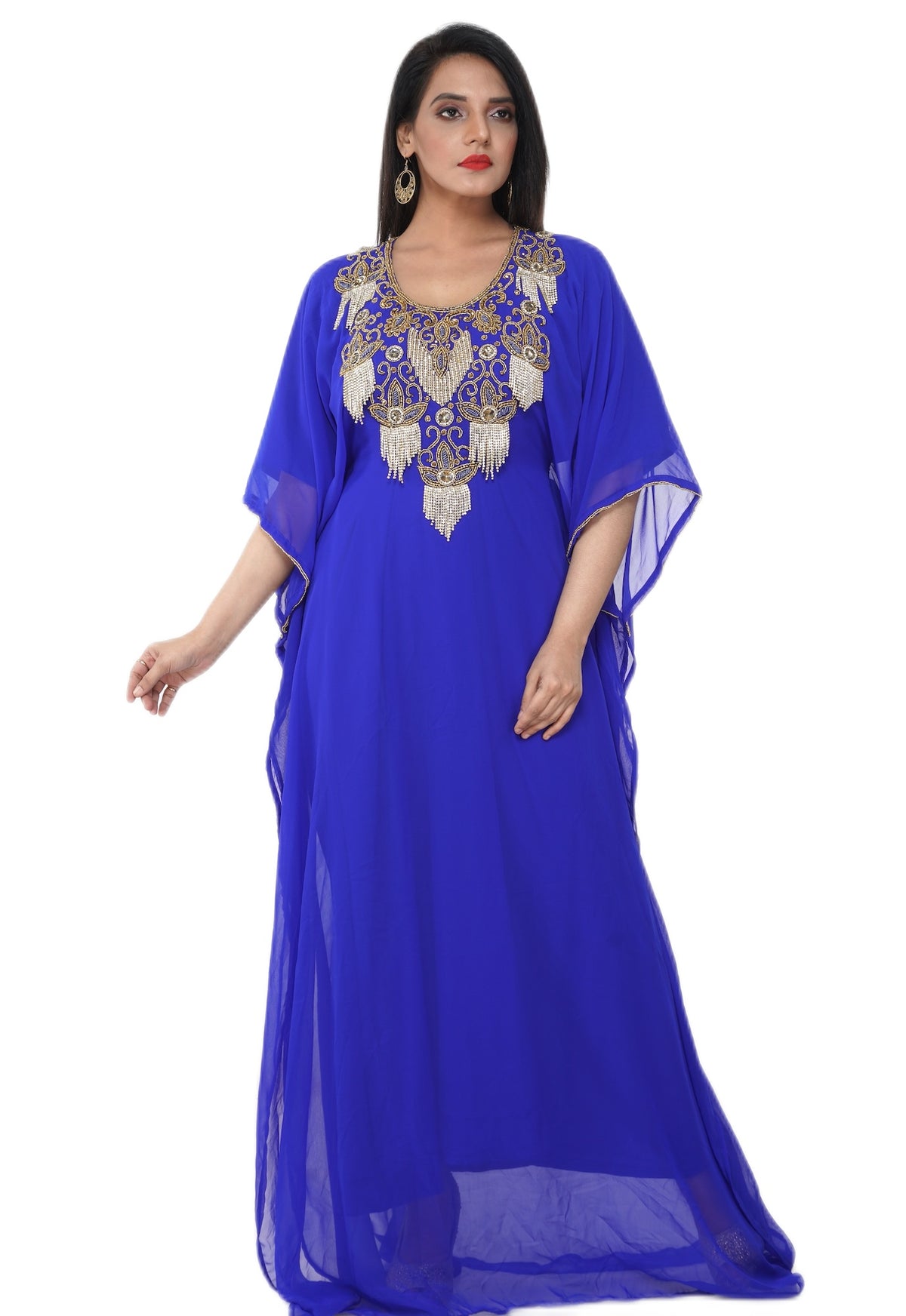 Women Dress Long Gown Party Wedding Arabic Kaftan Zari Work Dress AL1044