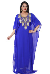 Women Dress Long Gown Party Wedding Arabic Kaftan Zari Work Dress AL1044