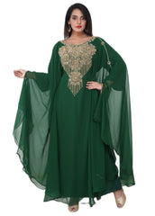 Women Dress Long Gown Party Wedding Arabic Kaftan Zari Work Dress AL1045