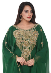 Women Dress Long Gown Party Wedding Arabic Kaftan Zari Work Dress AL1045