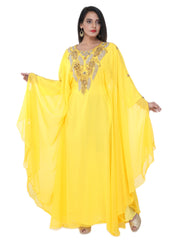 Women Dress Long Gown Party Wedding Arabic Kaftan Zari Work Dress AL1046