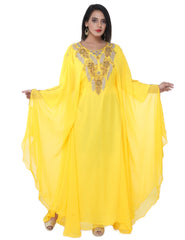 Women Dress Long Gown Party Wedding Arabic Kaftan Zari Work Dress AL1046