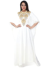 Women Dress Long Gown Party Wedding Arabic Kaftan Zari Work Dress AL1047