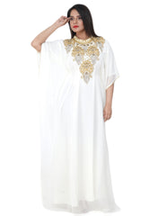 Women Dress Long Gown Party Wedding Arabic Kaftan Zari Work Dress AL1047