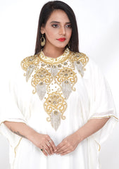 Women Dress Long Gown Party Wedding Arabic Kaftan Zari Work Dress AL1047