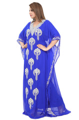 Women Dress Long Gown Party Wedding Arabic Kaftan Zari Work Dress AL1049