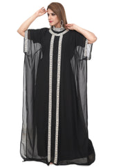Women Dress Long Gown Party Wedding Arabic Kaftan Zari Work Dress AL1050