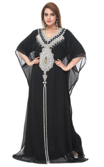 Women Dress Long Gown Party Wedding Arabic Kaftan Zari Work Dress AL1051