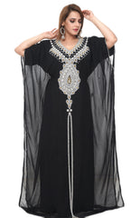 Women Dress Long Gown Party Wedding Arabic Kaftan Zari Work Dress AL1051