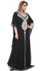 Women Dress Long Gown Party Wedding Arabic Kaftan Zari Work Dress AL1051