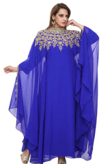 Women Dress Long Gown Party Wedding Arabic Kaftan Zari Work Dress AL1058