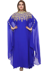 Women Dress Long Gown Party Wedding Arabic Kaftan Zari Work Dress AL1058