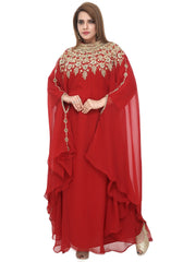 Women Dress Long Gown Party Wedding Arabic Kaftan Zari Work Dress AL1057