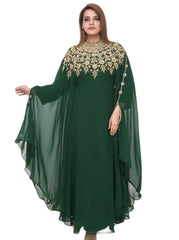 Women Dress Long Gown Party Wedding Arabic Kaftan Zari Work Dress AL1056
