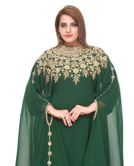 Women Dress Long Gown Party Wedding Arabic Kaftan Zari Work Dress AL1056