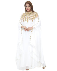 Women Dress Long Gown Party Wedding Arabic Kaftan Zari Work Dress AL1055
