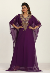 Women Dress Long Gown Party Wedding Arabic Kaftan Zari Work Dress AL1013