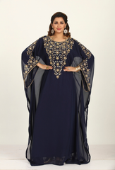 Women Dress Long Gown Party Wedding Arabic Kaftan Zari Work Dress AL1014
