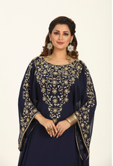 Women Dress Long Gown Party Wedding Arabic Kaftan Zari Work Dress AL1014