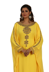 Women Dress Long Gown Party Wedding Arabic Kaftan Zari Work Dress AL1015
