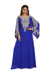 Women Dress Long Gown Party Wedding Arabic Kaftan Zari Work Dress AL1016