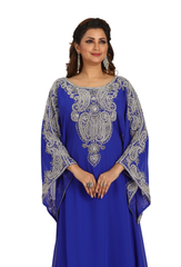 Women Dress Long Gown Party Wedding Arabic Kaftan Zari Work Dress AL1016