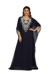 Women Dress Long Gown Party Wedding Arabic Kaftan Zari Work Dress AL1017