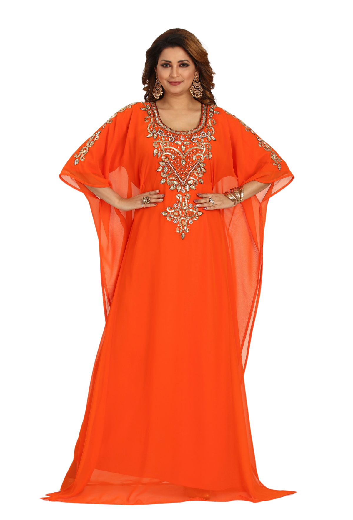 Women Dress Long Gown Party Wedding Arabic Kaftan Zari Work Dress AL1002