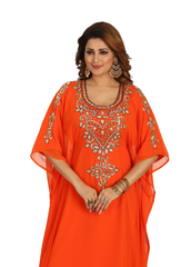 Women Dress Long Gown Party Wedding Arabic Kaftan Zari Work Dress AL1002